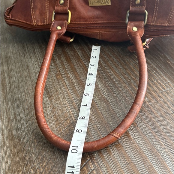 VALENCHI Genuine Real Leather Tote Bag/Purse Flower Embossed - Picture 10 of 17